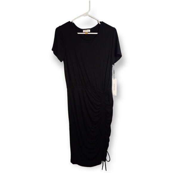 Nwt Calvin Klein Stretch Ruched Tie Pullover Dress Size 6 - Picture 1 of 5